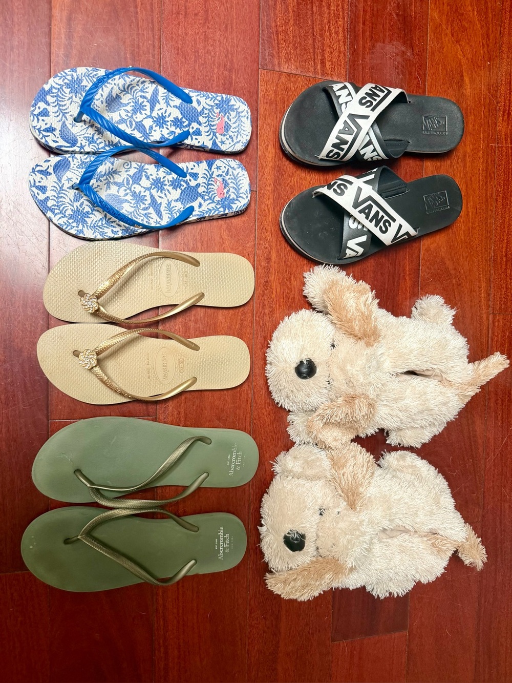 Vans Black and White Logo Slide Sandals